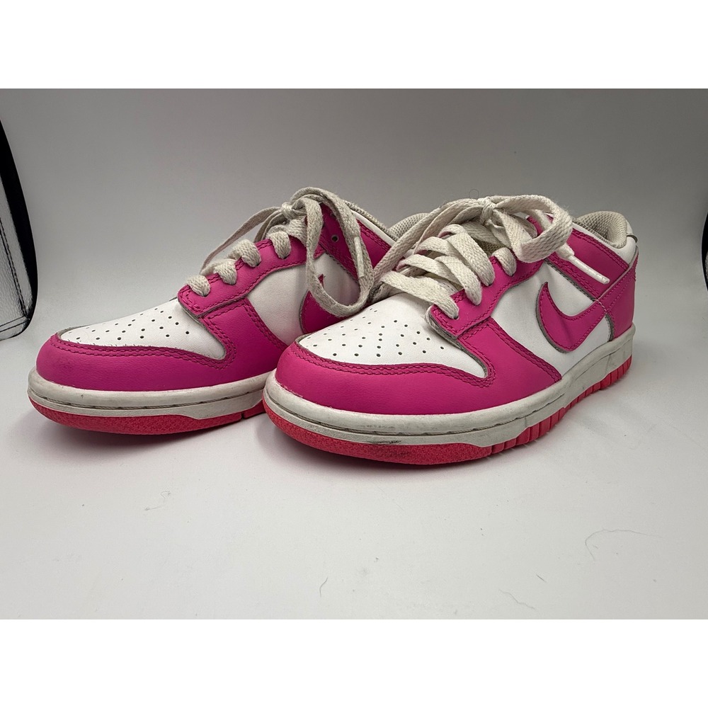 Nike Dunk Low Active Fuchsia White‎ Kids Size 3.5Y Pink Sneakers